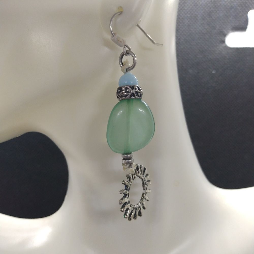Tribal sunshine‎ aqua earrings